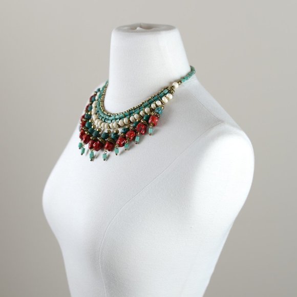 Large Statement Turquoise Necklace - Picture 5 of 7